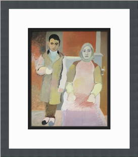 Arshile Gorky The Artist and his Mother Custom Framed Print: Arshile Gorky The Artist and his Mother Custom Framed Print Size: Medium Region Of Origin: United States Artist: Arshile Gorky Production Technique: Offset Lithograph Framing: Matted & Framed Style: R