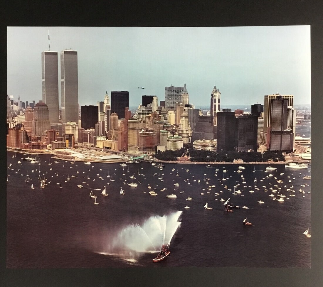 New York City - Manhattan - Twin Towers - NYFD Fire Boat - Color Art Print: New York City - Manhattan - Twin Towers - NYFD Fire Boat - Color Art Print Size: Medium Region Of Origin: United States Artist: unknown Production Technique: Lithography Framing: Unframed Style: Color