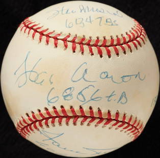 Willie Mays Hank Aaron & Stan Musial Total Baseball Signed Baseball JSA COA: Willie Mays Hank Aaron & Stan Musial Total Baseball Signed Baseball JSA COA Sport: Baseball Player: Willie Mays Original/Reprint: Original Autograph Authentication: James Spence Authentication (JSA) P
