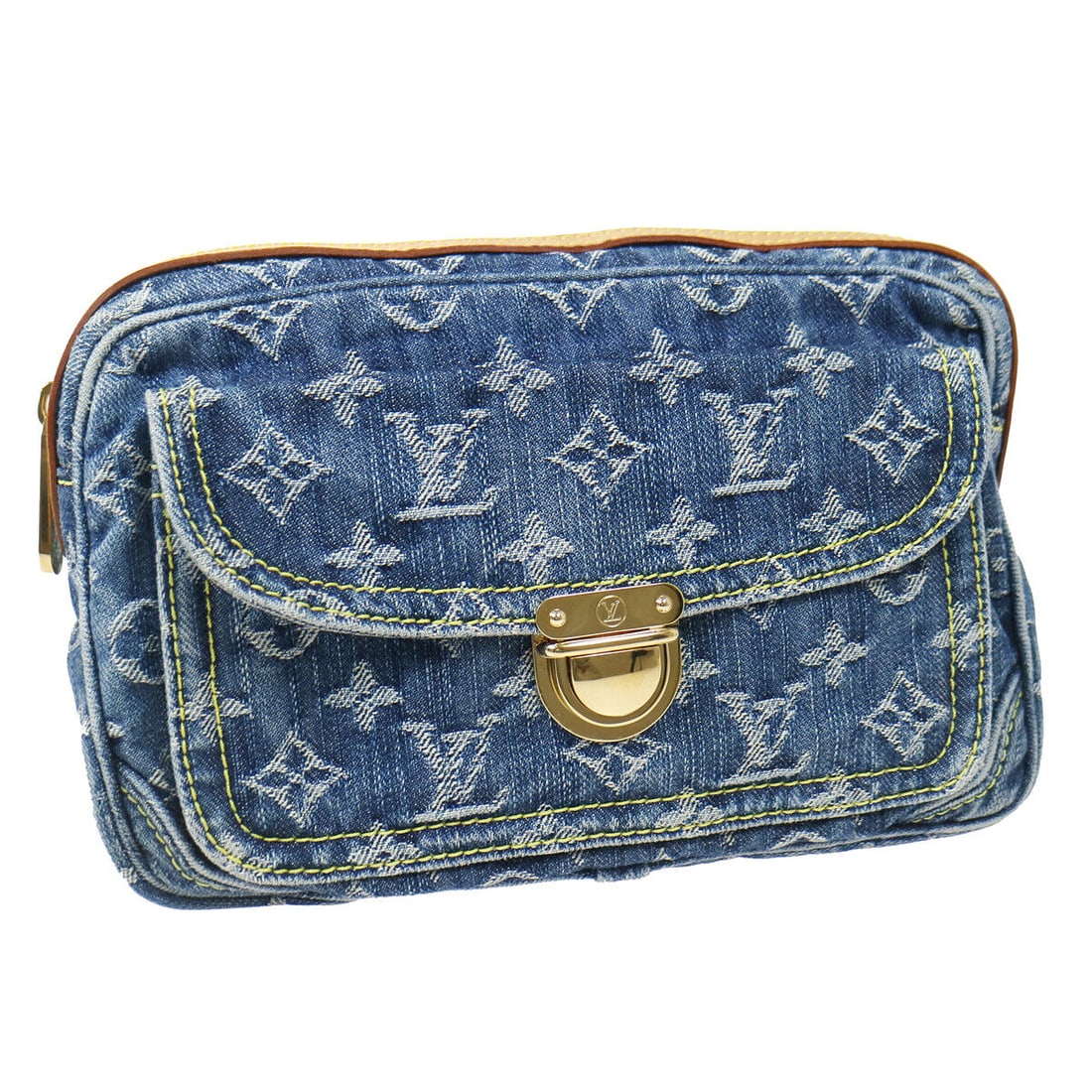 Louis Vuitton Bum Bag Waist Pouch SR2057 Blue Monogram Denim M95347: Louis Vuitton Bum Bag Waist Pouch SR2057 Blue Monogram Denim M95347 Bag Width: 9.1 Pattern: Monogram Bag Height: 5.9 Closure: Zipper Occasion: Casual Size: Medium Lining Material: Alcantara Bag Depth: