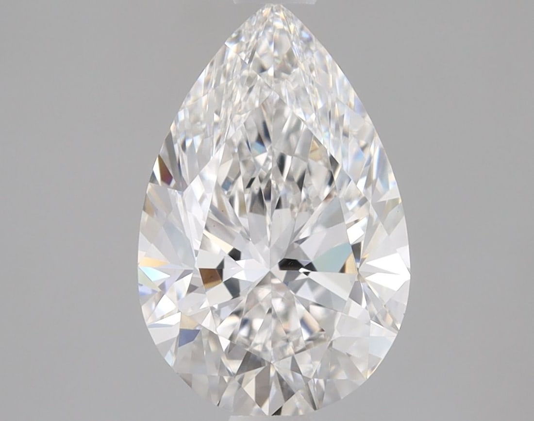 Ideal Loose Diamond - Pear 1.57ct F VS1: Ideal Loose Diamond - Pear 1.57ct F VS1 Ideal Cut: Yes Source: This is a real non-mined Diamond that has been grown in a lab Shape: Pear Carats: 1.57 Color: F Clarity: VS1 Ratio: 1.5270 Polish: EX Cut
