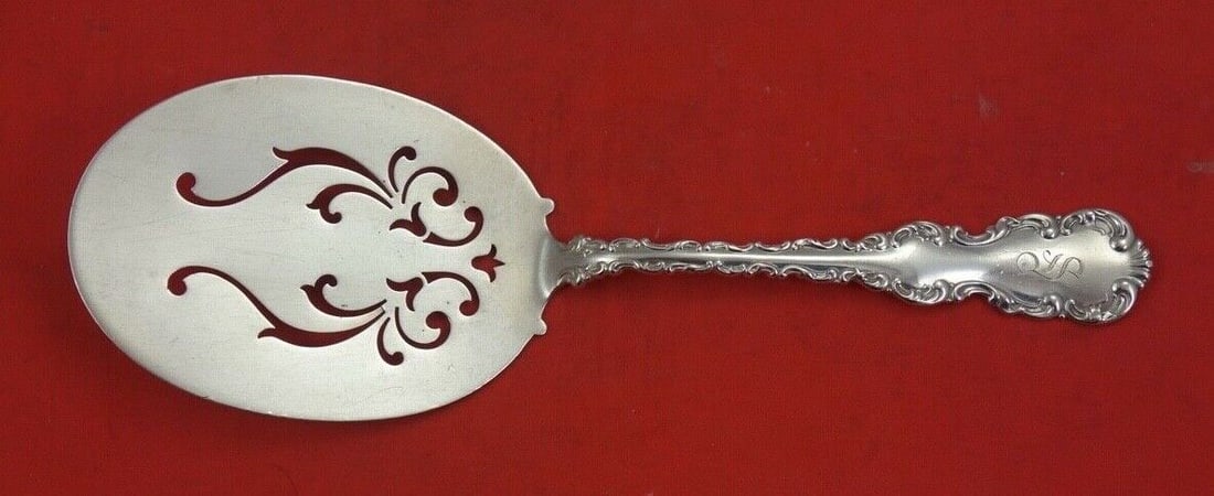 Louis XV by Whiting Gorham Sterling Silver Fried Egg Server pierced 8 1/4": Louis XV by Whiting Gorham Sterling Silver Fried Egg Server pierced 8 1/4" Maker: Gorham Composition: Sterling Silver Age: 1850-1899 Pattern: Louis XV Type: Serving Pieces Louis xv by whiting-gorhamst