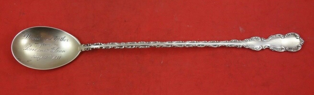 Louis XV by Whiting Gorham Sterling Silver Lettuce Spoon GW dated 1909 9 1/4": Louis XV by Whiting Gorham Sterling Silver Lettuce Spoon GW dated 1909 9 1/4" Maker: Gorham Composition: Sterling Silver Age: 1850-1899 Pattern: Louis XV Type: Serving Spoon Louis xv by whiting-gorham