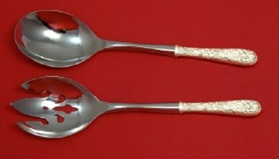 Repousse by Kirk Sterling Silver Salad Serving Set Pierced Custom Made 10 1/2": Repousse by Kirk Sterling Silver Salad Serving Set Pierced Custom Made 10 1/2" Pattern: Repousse Composition: Sterling Silver Type: Salad Servers Age: Post-1940 Maker: Kirk Repousse by kirksterling si