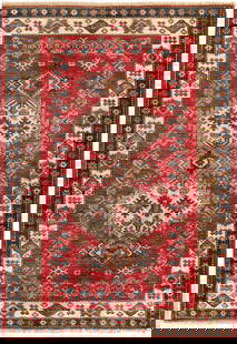 3 x 5 Super Kazak Area Rug: 3 x 5 Super Kazak Area Rug Free continental US Shipping Size in Feet: Width: 3.42 x Length: 5 Size in Inches: Width: 41 in x Length: 60 in Colors: Red Weave: Hand-knotted Material: Wool Pattern: Super