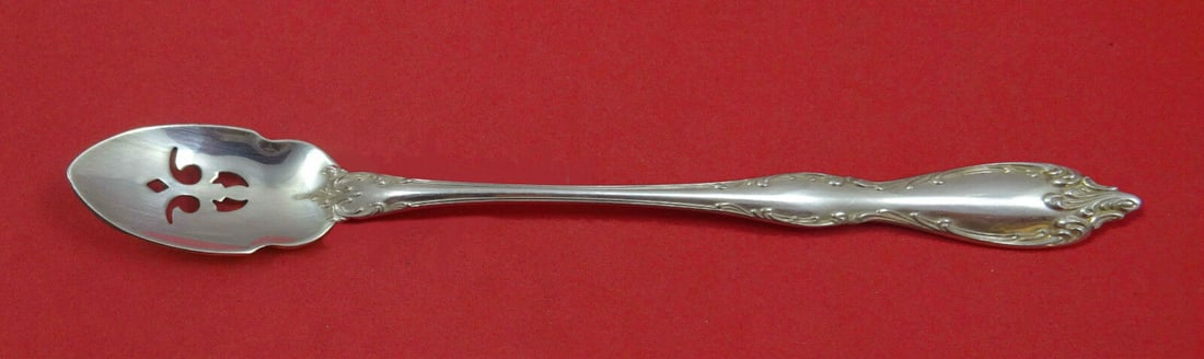 Debussy by Towle Sterling Silver Olive Spoon Pierced Long 8 1/8" Custom Made: Debussy by Towle Sterling Silver Olive Spoon Pierced Long 8 1/8" Custom Made Type: Serving Spoon Composition: Sterling Silver Maker: Towle Pattern: Debussy Age: Post-1940 Featured Refinements: Sterlin
