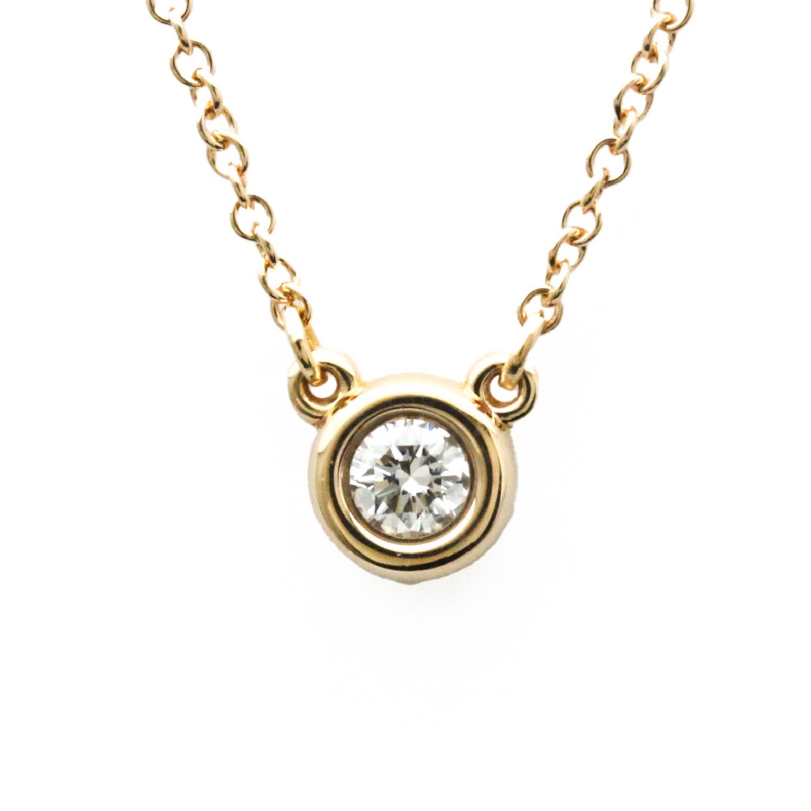 TIFFANY Elsa Peretti Diamonds By The Yard 18K Yellow Gold YG Necklace BF561744: TIFFANY Elsa Peretti Diamonds By The Yard 18K Yellow Gold YG Necklace BF561744 Brand: Tiffany Line: Diamonds by the Yard Model: By the yard Country of Origin: Spain Necklace Type: Pendant necklace Gen