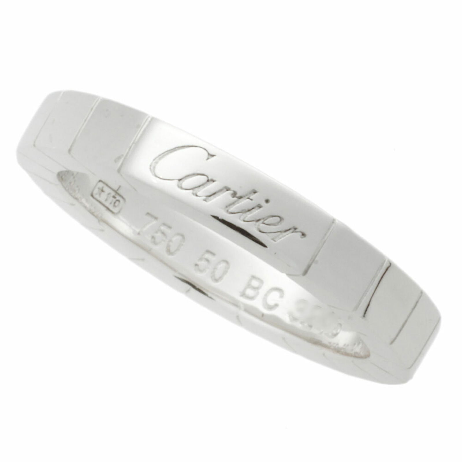 Cartier CARTIER Raniere ring K18WG #50 No. 10 B40450: Cartier CARTIER Raniere ring K18WG #50 No. 10 B40450 Brand: Cartier Model: B40450 Type: Band ring Gender: Women Color: White gold Material: White gold (18K) US Size: 5.55 Other Size: 50 Width: 3mm / 0