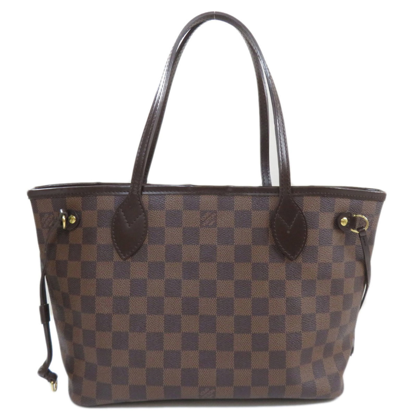 Louis Vuitton N51109 Neverfull PM Damier Ebene Tote Bag Monogram Canvas Women's: Louis Vuitton N51109 Neverfull PM Damier Ebene Tote Bag Monogram Canvas Women's Brand: Louis Vuitton Line: Damier Type: Tote bag Color: Damier Canvas Ebene Closure: Hook Gender: Women Size (HxWxD): 21