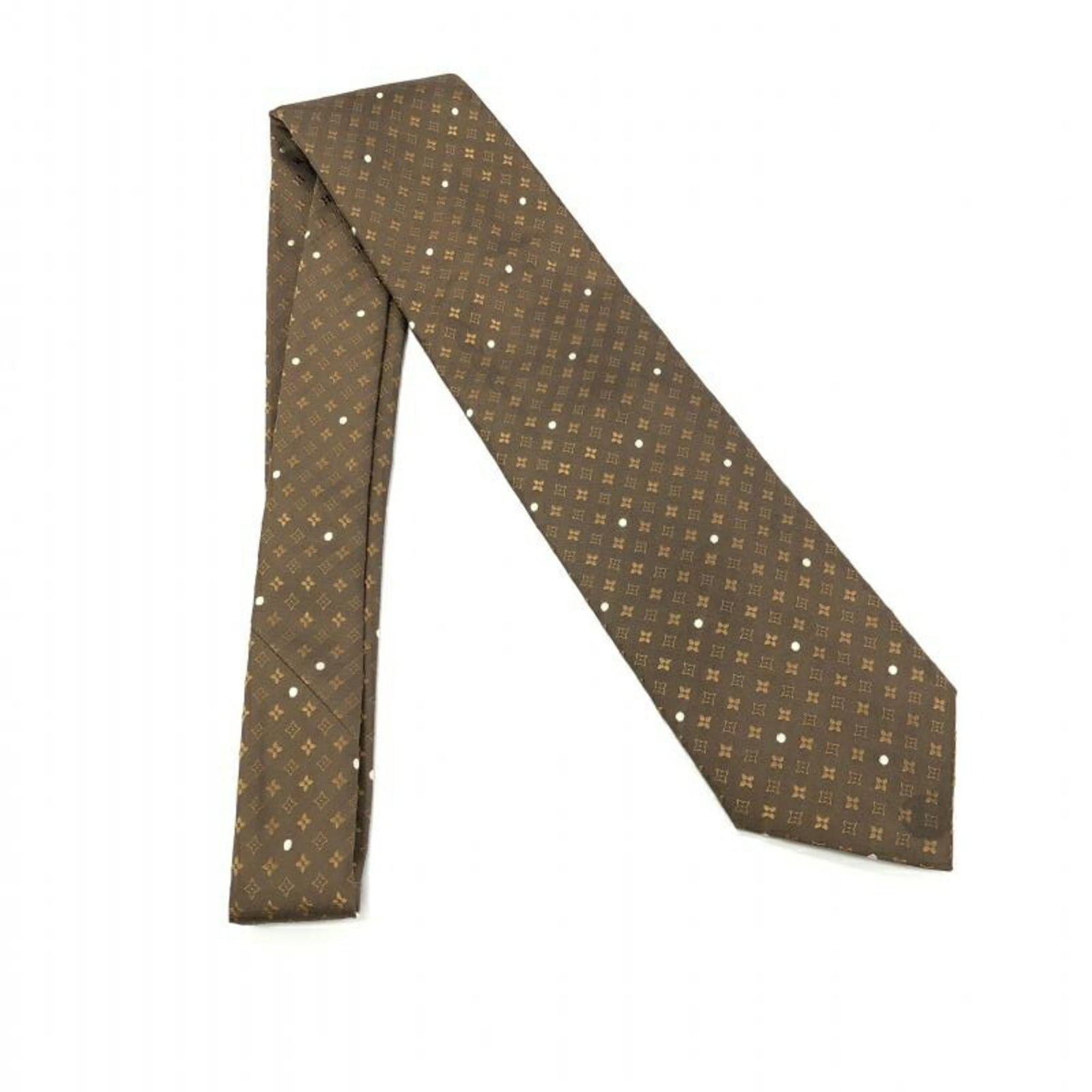 LOUIS VUITTON Dot Pattern Monogram Flower Necktie Brown Louis Vuitton: LOUIS VUITTON Dot Pattern Monogram Flower Necktie Brown Louis Vuitton Brand: Louis Vuitton Type: Cravat Gender: Men Color: Brown Total Length: 152cm / 59.84 Condition: Used (good) Front tip: Stain The
