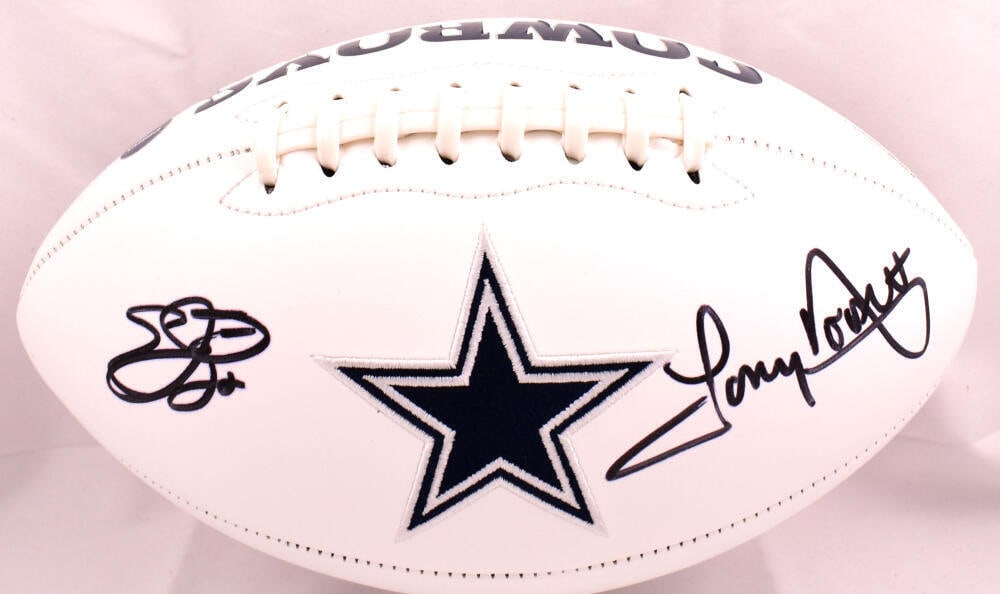 Tony Dorsett Emmitt Smith Signed Dallas Cowboys Logo Football-Beckett W Hologram: Tony Dorsett Emmitt Smith Signed Dallas Cowboys Logo Football-Beckett W Hologram Sport: Football Product: Ball Original/Reprint: Original Player: Tony Dorsett Emmitt Smith Team: Dallas Cowboys Autogra