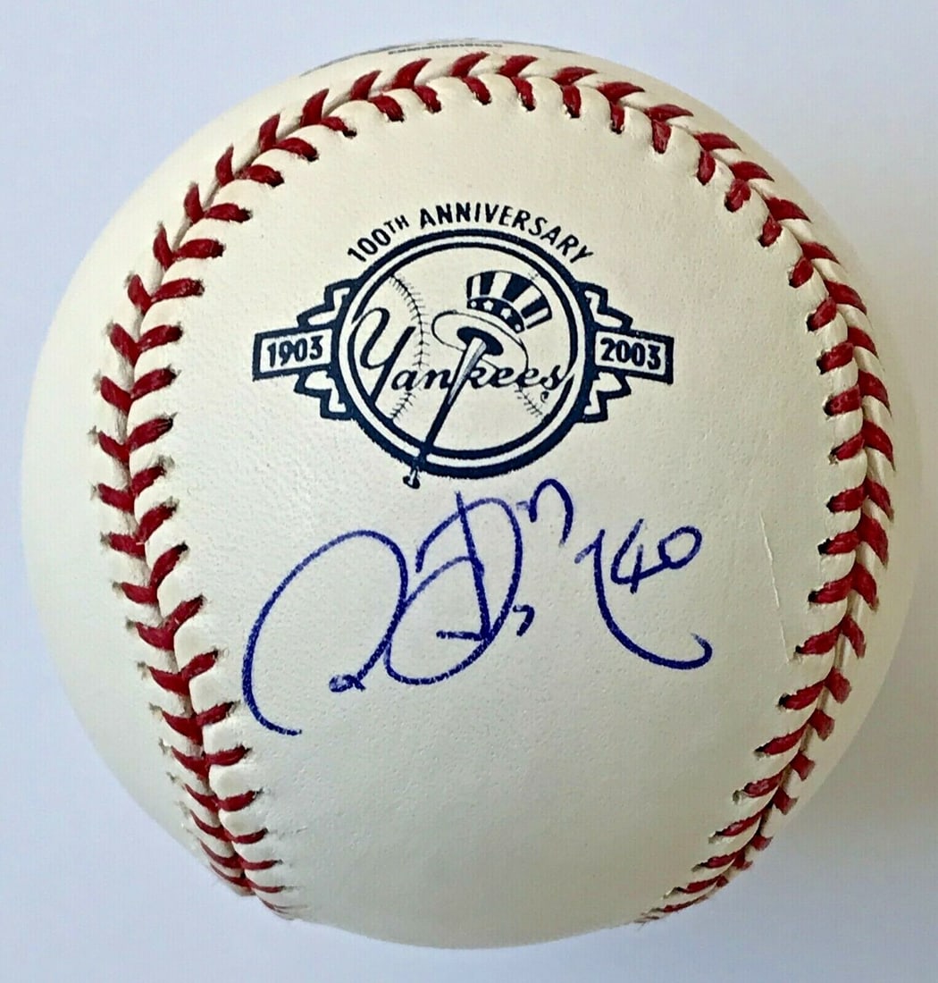 CHEN MING WANG (Yankees) signed Yankees 100th Anniversary baseball: CHEN MING WANG (Yankees) signed Yankees 100th Anniversary baseball Product: Ball Player: Jim Leyritz Sport: Baseball-MLB Team: New York Yankees Original/Reprint: Original Signed By: Chen Ming Wang Aut