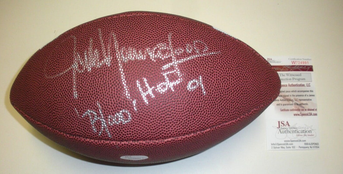 JACK YOUNGBLOOD LOSANGELES RAMS HOF 2001 BLOOD!! LAST 1 JSA/COA SIGNED FOOTBALL: JACK YOUNGBLOOD LOSANGELES RAMS HOF 2001 BLOOD!! LAST 1 JSA/COA SIGNED FOOTBALL Sport: Football-NFL Autograph Type: Authentic Original Product Type: Football Team-Nfl: Chicago Bears Original/Reprint: