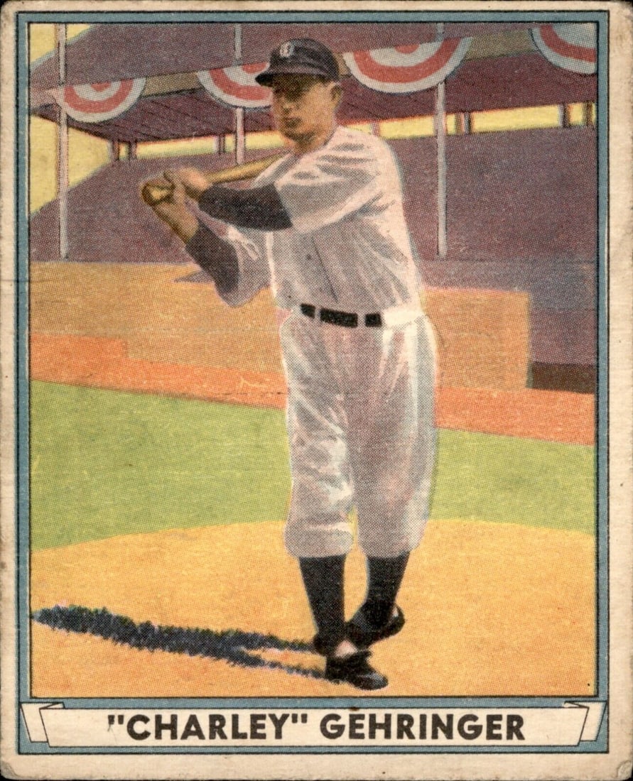Charley Gehringer 1941 Play Ball Tigers VG/Ex 72528: Charley Gehringer 1941 Play Ball Tigers VG/Ex 72528 Graded: No Sport: Baseball-MLB Manufacturer: Play Ball League: MLB Player: Charley Gehringer Original/Reprint: Original Season: 1941 Year Manufactur