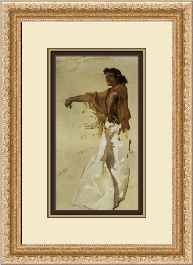 John Singer Sargent Spanish Gypsy Dancer I Custom Framed Print: John Singer Sargent Spanish Gypsy Dancer I Custom Framed Print Unit Of Sale: Single-Piece Work Artist: John Singer Sargent Size: Medium Custom Bundle: No Item Length: 11 in Region Of Origin: united st