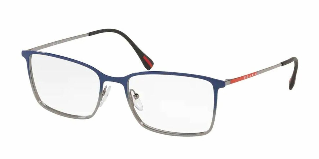 PRADA LINEA ROSSA PS 51LV 5801O1 Blue Gradient Rectangle Metal 56 mm Eyeglasses: PRADA LINEA ROSSA PS 51LV 5801O1 Blue Gradient Rectangle Metal 56 mm Eyeglasses Style: Rectangle Temple Length: 145 mm Lens Socket Width: 56 mm Type: Eyeglasses Features: Full Rim Year Manufactured: 2