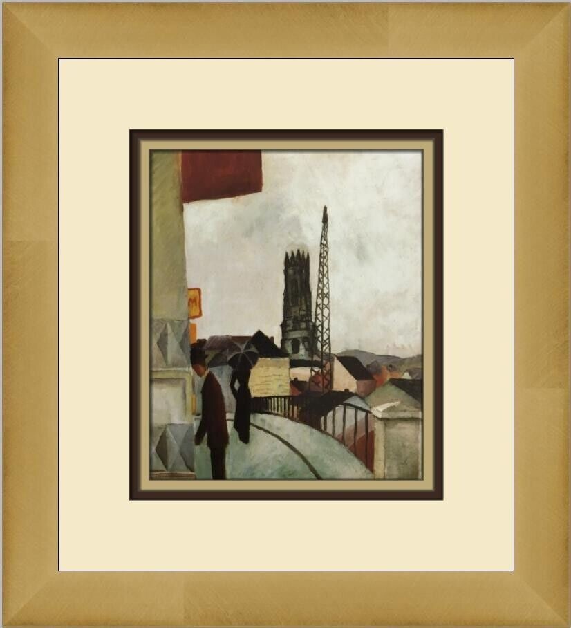 August Macke Cathedral in Switzerland Custom Framed Print: August Macke Cathedral in Switzerland Custom Framed Print Unit Of Sale: Single-Piece Work Artist: August Macke Size: Medium Item Length: 12 in Region Of Origin: united states Framing: Matted & Framed