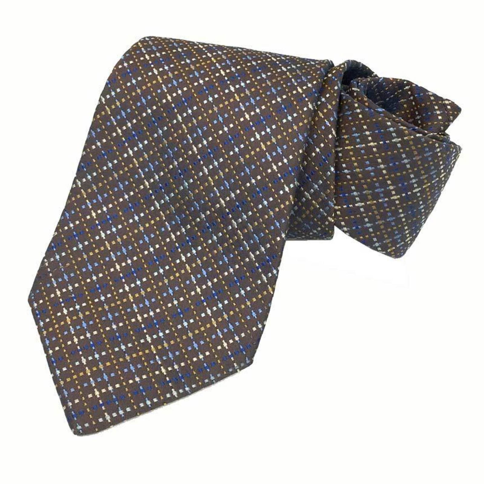 Hermes tie cross check pattern 100% silk brown men's: Hermes tie cross check pattern 100% silk brown men's Brand: Hermes Type: Cravat Gender: Men Color: Brown Material: Silk Silk: Width: 9cm / 3.54 Condition: Used (good) The MYNT Guarantee: All items in