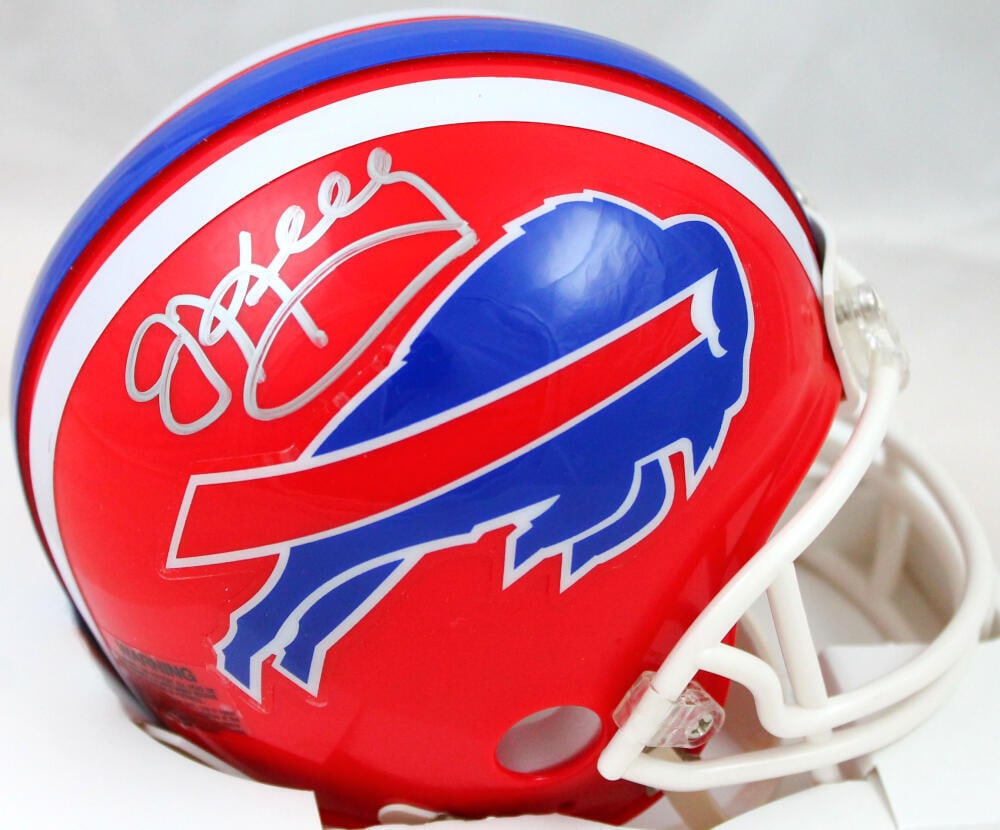 Jim Kelly Autographed Buffalo Bills 87-01 Mini Helmet-Beckett W Hologram *Silver: Jim Kelly Autographed Buffalo Bills 87-01 Mini Helmet-Beckett W Hologram *Silver Sport: Football-NFL Product: Mini Helmet Original/Reprint: Original Player: Jim Kelly Team: Buffalo Bills Autograph Aut