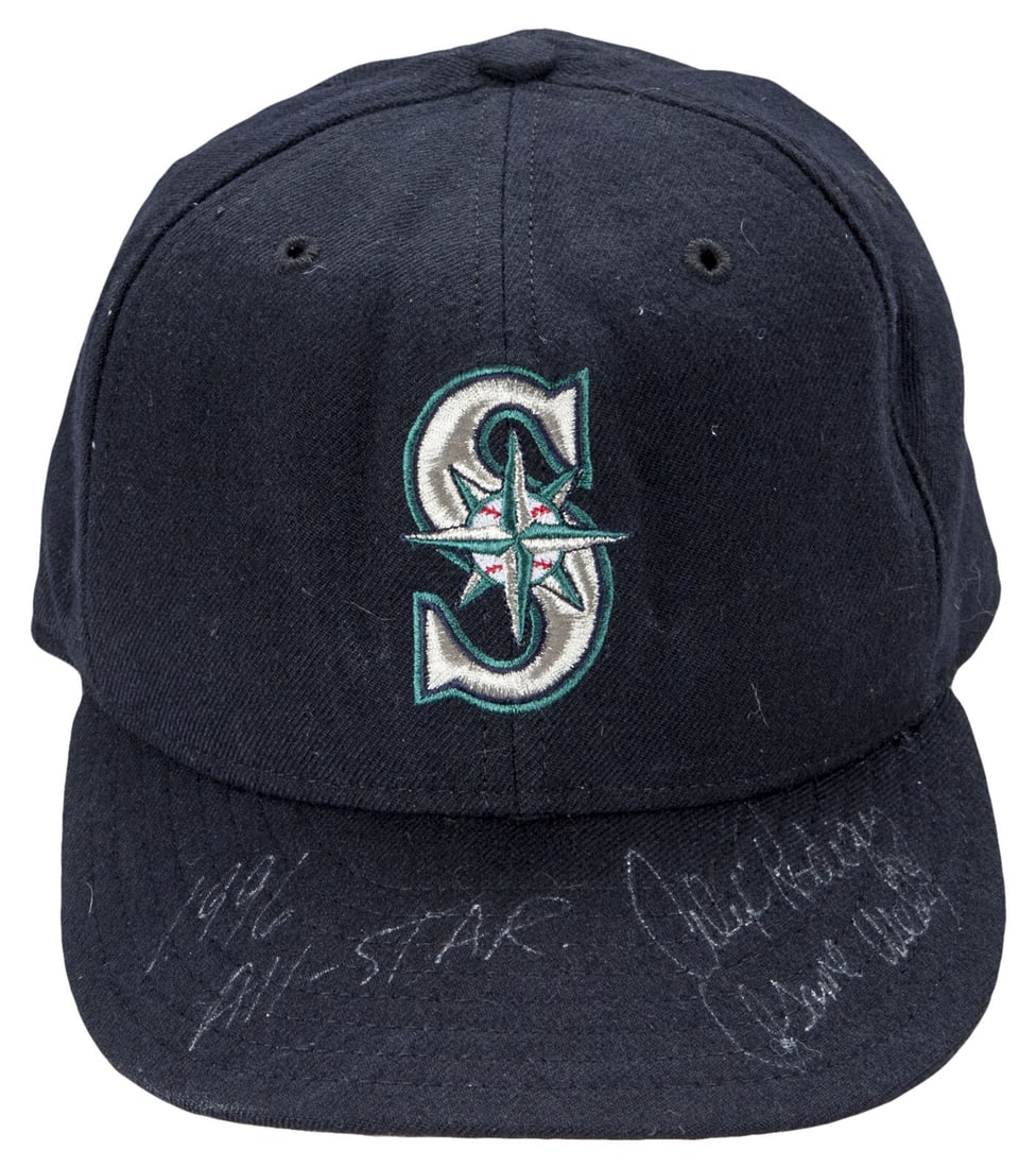 1996 Alex Rodriguez Rookie All Star Game Used Signed Seattle Mariners Cap PSA: 1996 Alex Rodriguez Rookie All Star Game Used Signed Seattle Mariners Cap PSA Pre-Owned While the lot images are representative of the item, the size, placement and strength of the signature may vary.