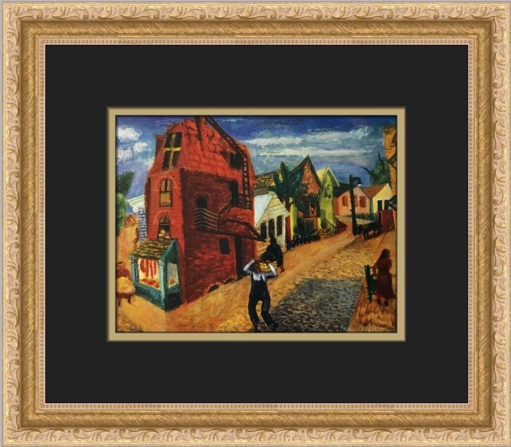 Aaron Bohrod Red House Chicago Custom Framed Print: Aaron Bohrod Red House Chicago Custom Framed Print Unit Of Sale: Single-Piece Work Artist: Aaron Bohrod Size: Medium Custom Bundle: No Item Length: 14 in Region Of Origin: united states Framing: Matte