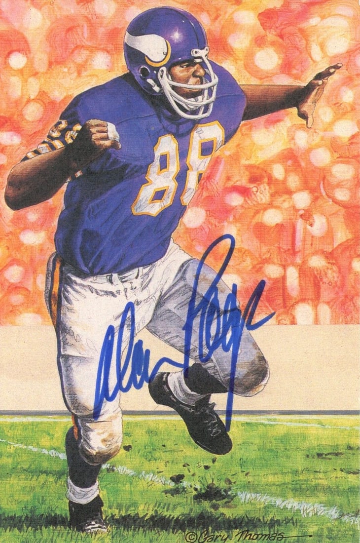 Alan Page HOF Autographed Goal Line Art GLAC Postcard Vikings JSA: Alan Page HOF Autographed Goal Line Art GLAC Postcard Vikings JSA Sport: Football Product: Postcard Original/Reprint: Original Autograph Authentication: Seller Team: Minnesota Vikings League: NFL Pre-