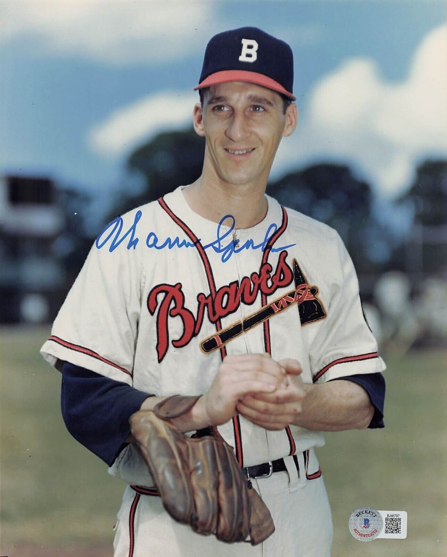 Warren Spahn Signed 8x10 Photo Atlanta Braves (BAS BJ46797): Warren Spahn Signed 8x10 Photo Atlanta Braves (BAS BJ46797) Player: Warren Spahn Sport: Baseball-MLB Autograph Authentication: Beckett Authentication Services (BAS) Original/Reprint: Original Product: