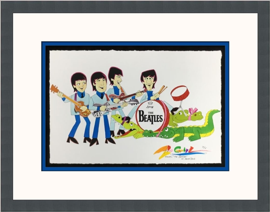 Ron Campbell TV Beatles Alligator L/ED Signed and Numbered Giclee Print Framed: Ron Campbell TV Beatles Alligator L/ED Signed and Numbered Giclee Print Framed Animation Studio: Beatles Character: Beatles Signed By: Ron Campbell Tradition: Western Animation Signed: Yes Custom Bund