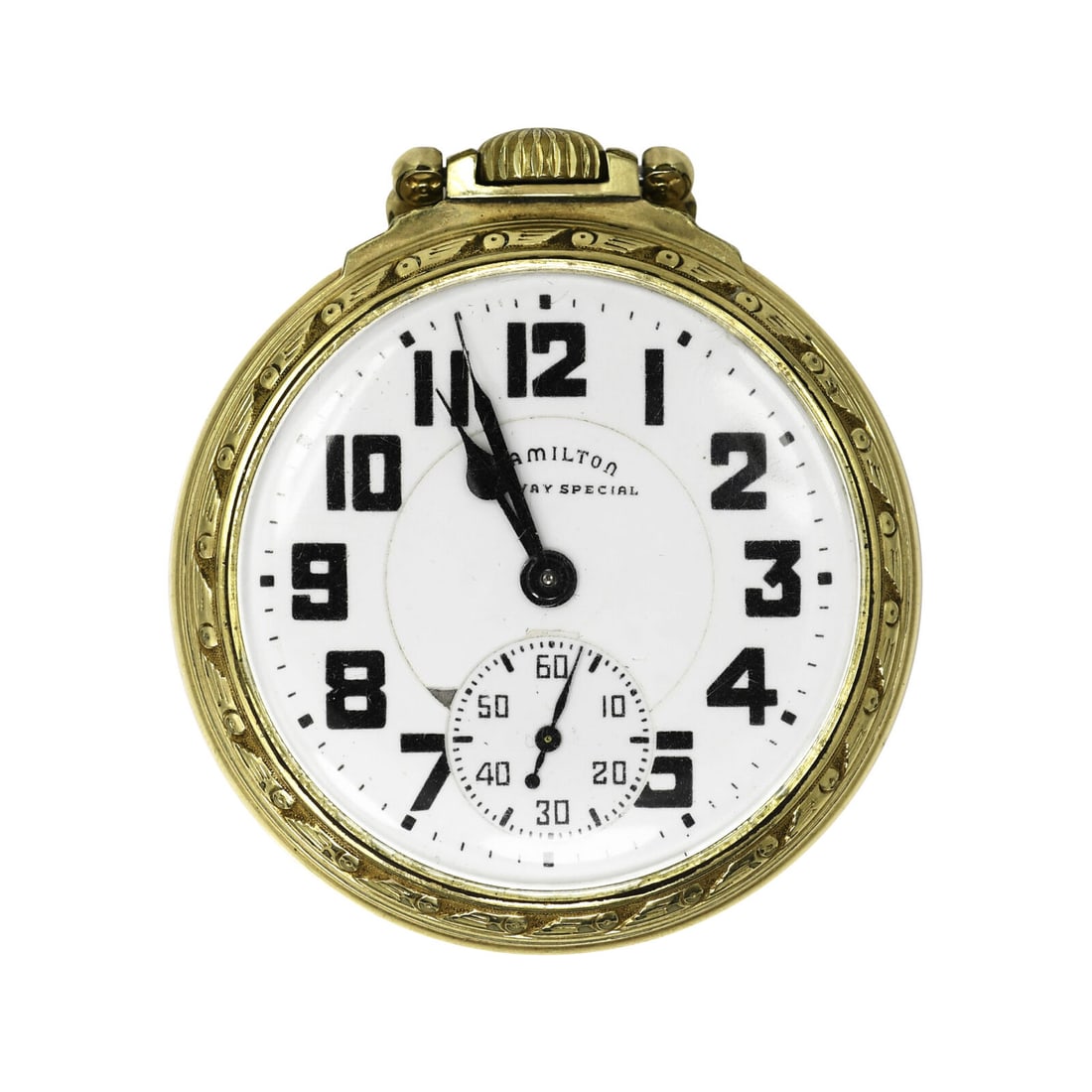 Hamilton Railway Special Pocket Watch 10k Gold Filled: Hamilton Railway Special Pocket Watch 10k Gold Filled Number Of Jewels: 21 Jewels Shape: Round Bezel Color: Gold Case Color: Gold Display: Analog Indices: 12-Hour Dial Dial Color: White Style: Classic