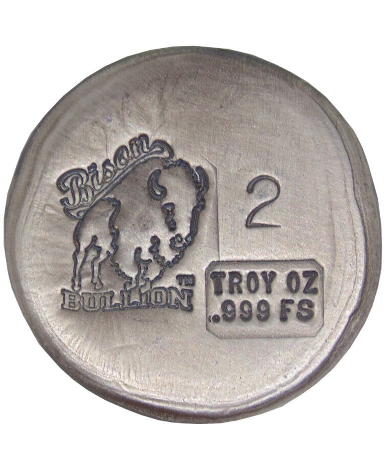 2 TROY OUNCE .999 FINE SILVER HAND POURED BISON BULLION STANDARD ROUND NEBRASKA: 2 TROY OUNCE .999 FINE SILVER HAND POURED BISON BULLION STANDARD ROUND NEBRASKA Year Of Pour: MADE TO ORDER!! Pre-Owned The MYNT Guarantee: All items in this auction are guaranteed to be 100% authenti