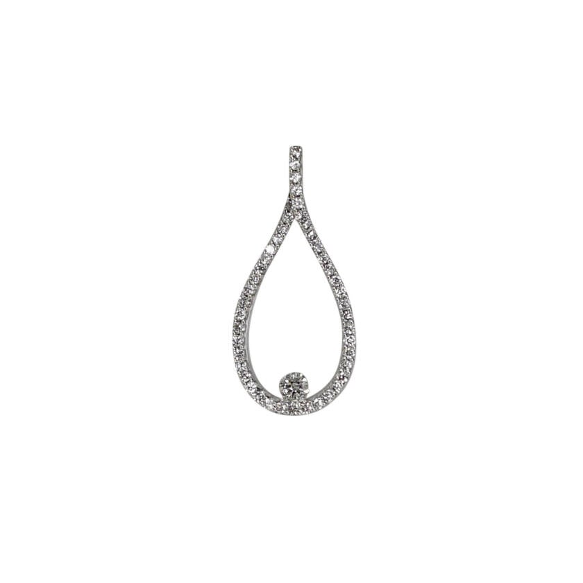 14K White Gold Tear Drop Pendant 0.25TDW 1.2gr: 14K White Gold Tear Drop Pendant 0.25TDW 1.2gr Diamond Color Grade: H - I Style: Pendant Type: Pendant Base Metal: Yellow Gold Main Stone Creation: Natural Metal: Yellow Gold Metal Purity: 14k Total C