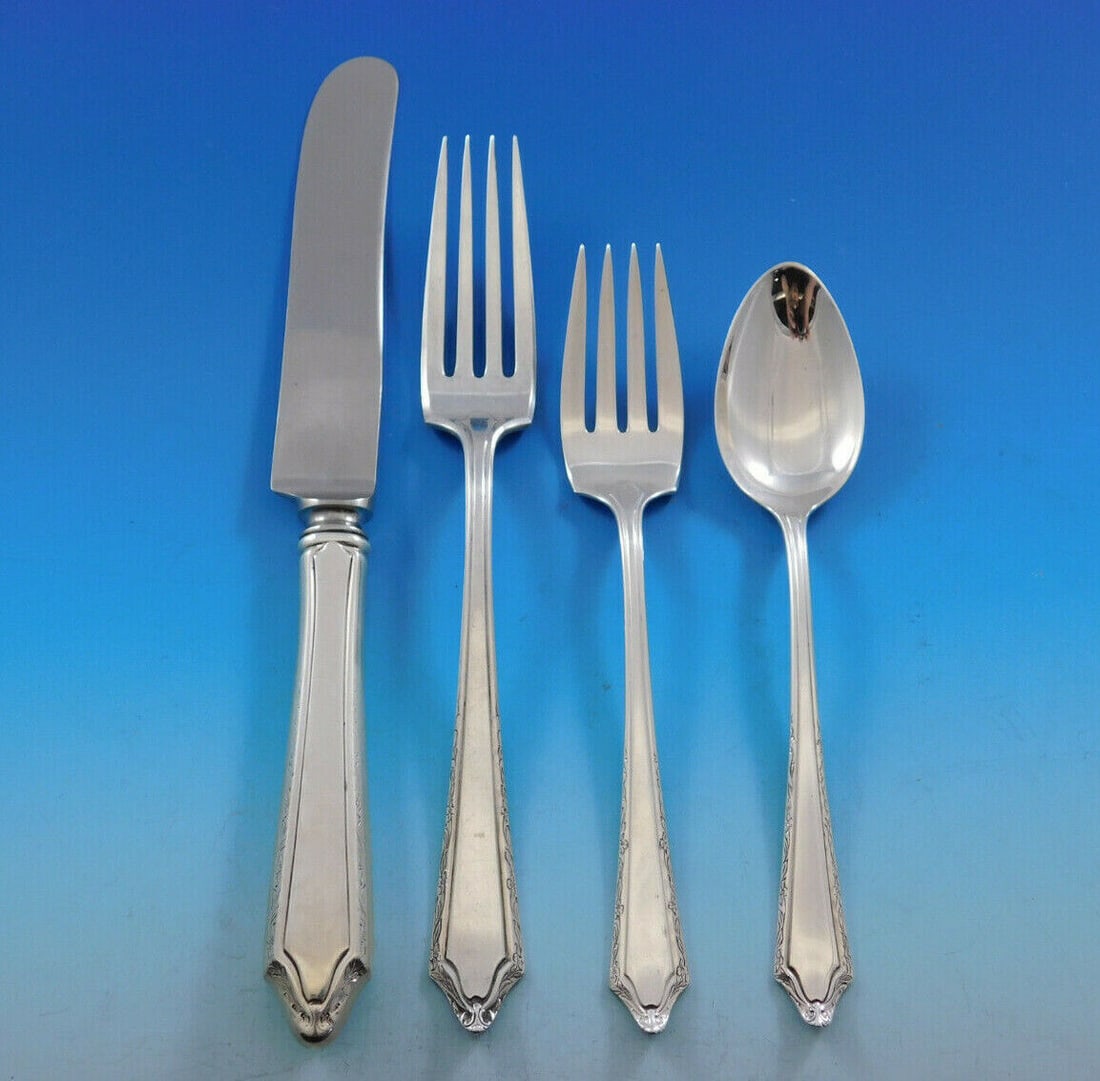 Virginia Carvel by Towle Sterling Silver Flatware Set 12 Service 53 pcs No Mono: Virginia Carvel by Towle Sterling Silver Flatware Set 12 Service 53 pcs No Mono Pattern: Virginia Carvel Composition: Sterling Silver Type: Flatware - Sets Featured Refinements: Sterling Silver Servic