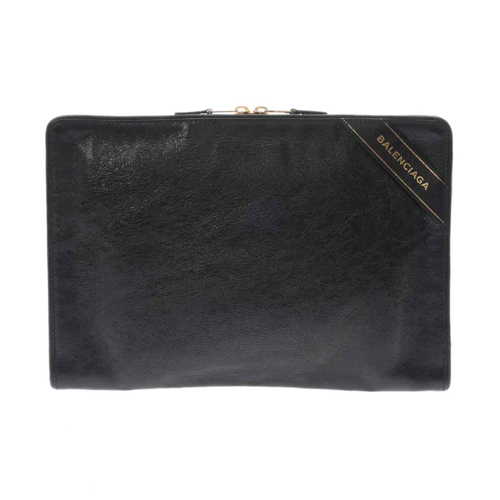 BALENCIAGA Balenciaga clutch bag black 466685 men's calf: BALENCIAGA Balenciaga clutch bag black 466685 men's calf Brand: Balenciaga Model: 466685 Type: Clutch bag Material: Leather Leather: Leather/Fur Type: Calfskin Color: Black Hardware Color: Gold Closur