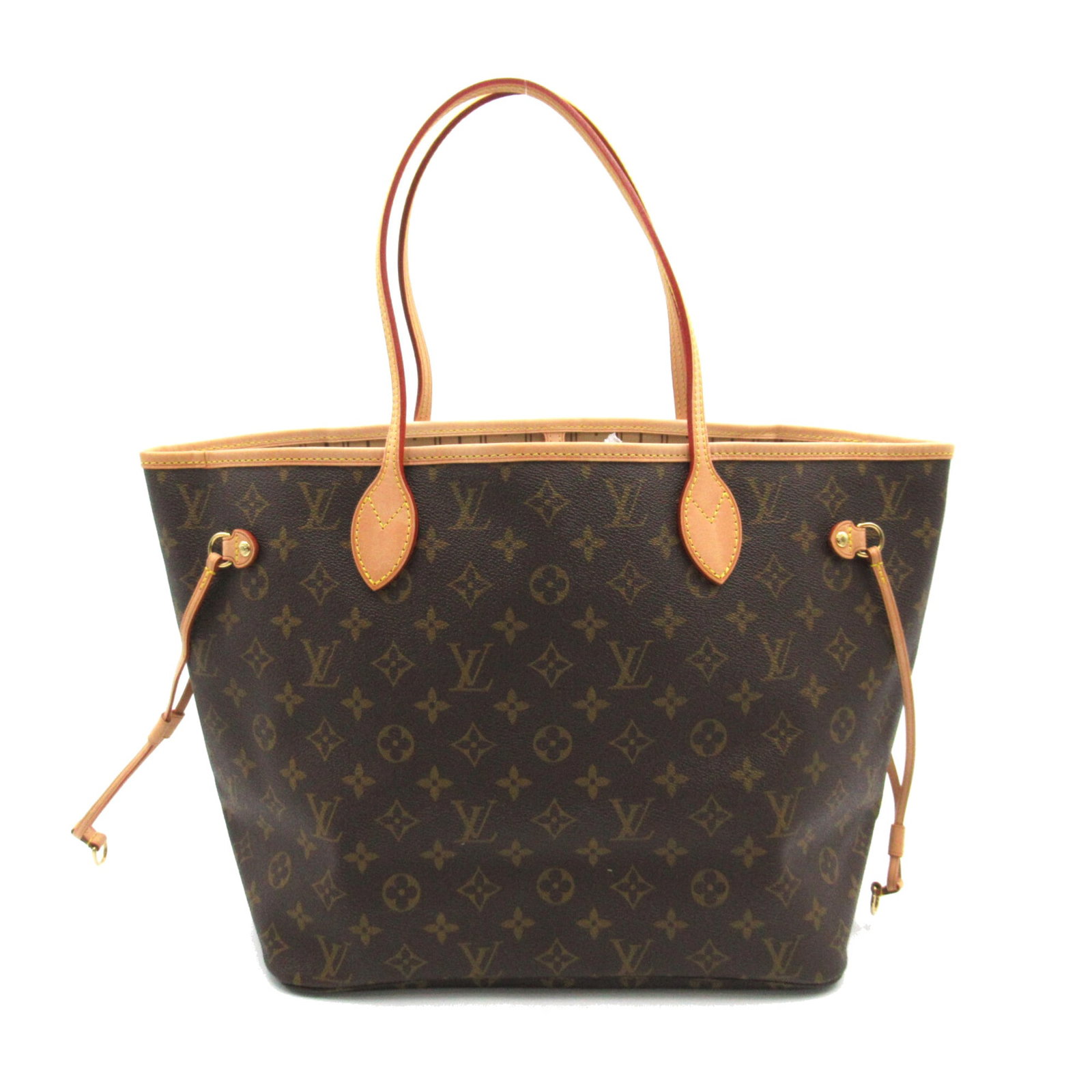 LOUIS VUITTON Neverfull MM Brown Beige Monogram PVC coated canvas M40156: LOUIS VUITTON Neverfull MM Brown Beige Monogram PVC coated canvas M40156 Brand: Louis Vuitton Country of Origin: France Type: Tote bag Material: Other Color: Brown Gender: Women Size: H:28cm x W:31cm 