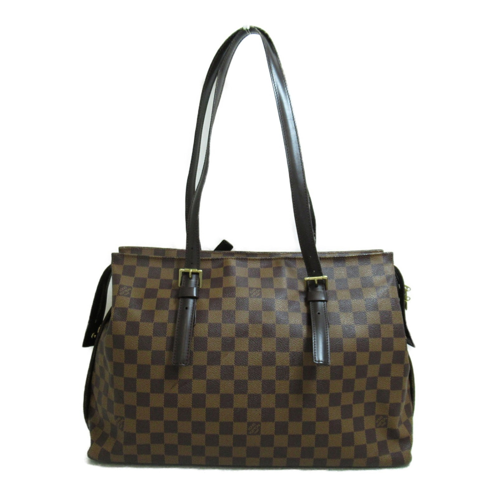 LOUIS VUITTON Chelsea Brown Ebene Damier PVC coated canvas N51119: LOUIS VUITTON Chelsea Brown Ebene Damier PVC coated canvas N51119 Brand: Louis Vuitton Country of Origin: France Type: Tote bag Material: Other Color: Brown Gender: Women Size: H:27cm x W:41cm x D:14c