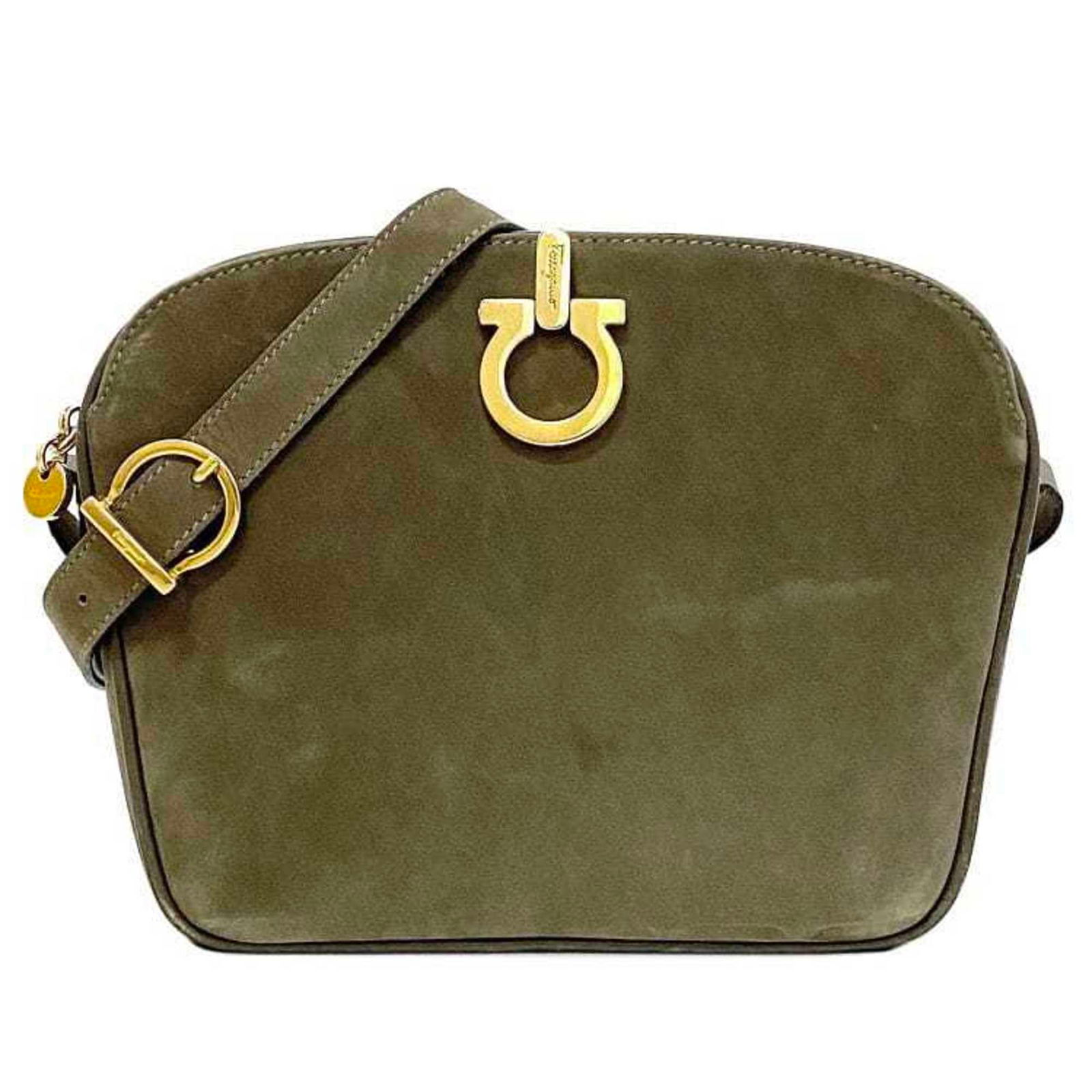 Salvatore Ferragamo Shoulder Bag Beige Gold Gancini BA214 694 Suede Leather GP Ladies: Salvatore Ferragamo Shoulder Bag Beige Gold Gancini BA214 694 Suede Leather GP Ladies Brand: Salvatore Ferragamo Line: Gancini Model: BA214 694 Type: Shoulder bag Material: Suede Suede: Color: Beige g