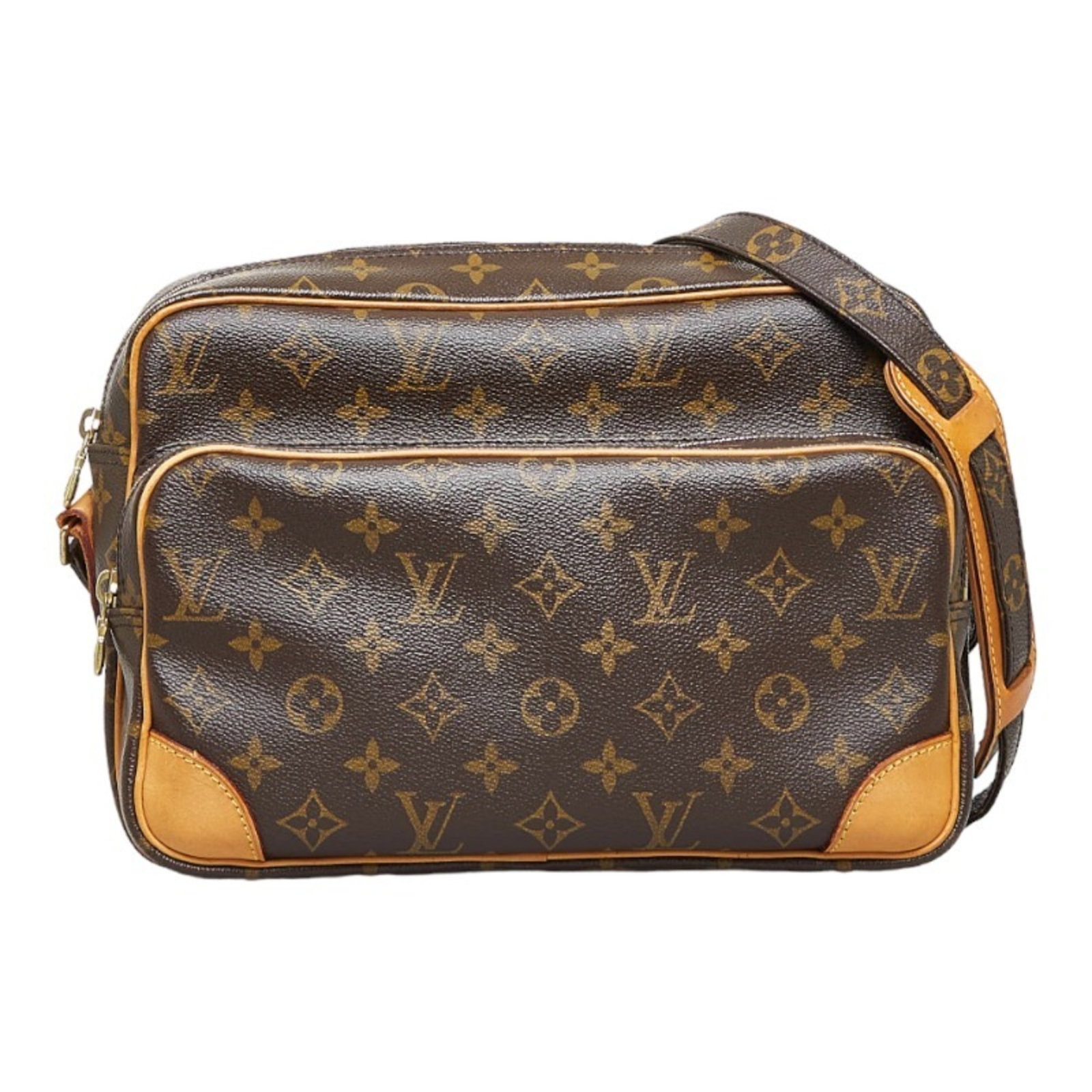 Louis Vuitton Monogram Nile Shoulder Bag M45244 Brown PVC Leather Ladies LOUIS VUITTON: Louis Vuitton Monogram Nile Shoulder Bag M45244 Brown PVC Leather Ladies LOUIS VUITTON Brand: Louis Vuitton Line: Monogram Model: M45244 Type: Shoulder bag Material: PVC Leather PVC: Leather: Color: B