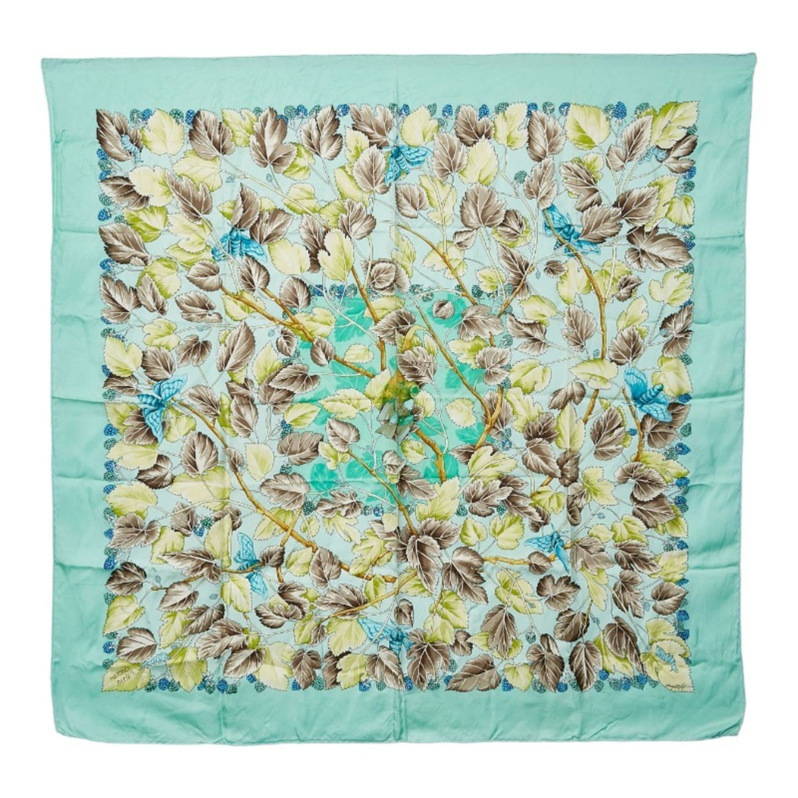 Hermes Carre 90 LARBRE de SOIE Silk Tree Mulberry and Silkworm Scarf Muffler Light Blue Multicolor: Hermes Carre 90 LARBRE de SOIE Silk Tree Mulberry and Silkworm Scarf Muffler Light Blue Multicolor Women's HERMES Brand: Hermes Type: Scarf Gender: Women Color: Light blue Multi-color Material: Silk S