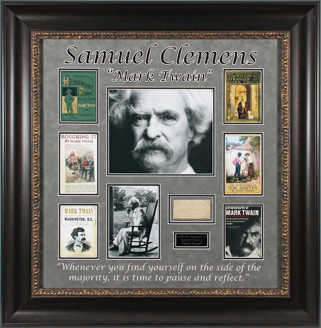 Samuel Clemens "Yours Truly" Signed & Framed 1.75x3.5 Cut Signature BAS #AB76864: Samuel Clemens "Yours Truly" Signed & Framed 1.75x3.5 Cut Signature BAS #AB76864 Autograph Authentication: Beckett Original/Reproduction: Original Product Coa: Beckett Product Signed By Name: Samuel C