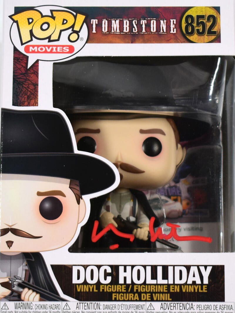 Val Kilmer Autographed Doc Holliday Funko Pop Figurine #852- JSA *Red: Val Kilmer Autographed Doc Holliday Funko Pop Figurine #852- JSA *Red Type: Vinyl Figure Brand: Funko Character: Doc Holliday Product Line: Funko Pop! Pez Autograph Authentication: James Spence Player