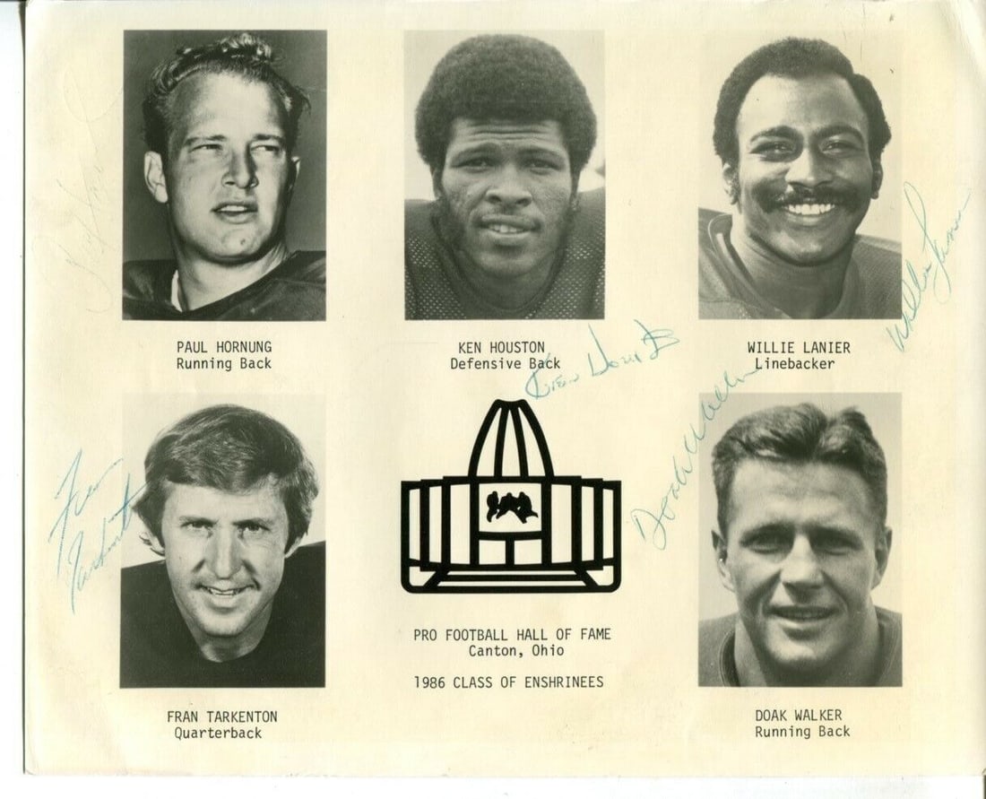1986 Pro FB HOF Signed Photo 8x10 Autographed Walker Hornung Tarkenton 51616: 1986 Pro FB HOF Signed Photo 8x10 Autographed Walker Hornung Tarkenton 51616 Sport: Football-NFL Product: Photo Original/Reprint: Original Autograph Type: Authentic Original Pre-Owned While the lot im