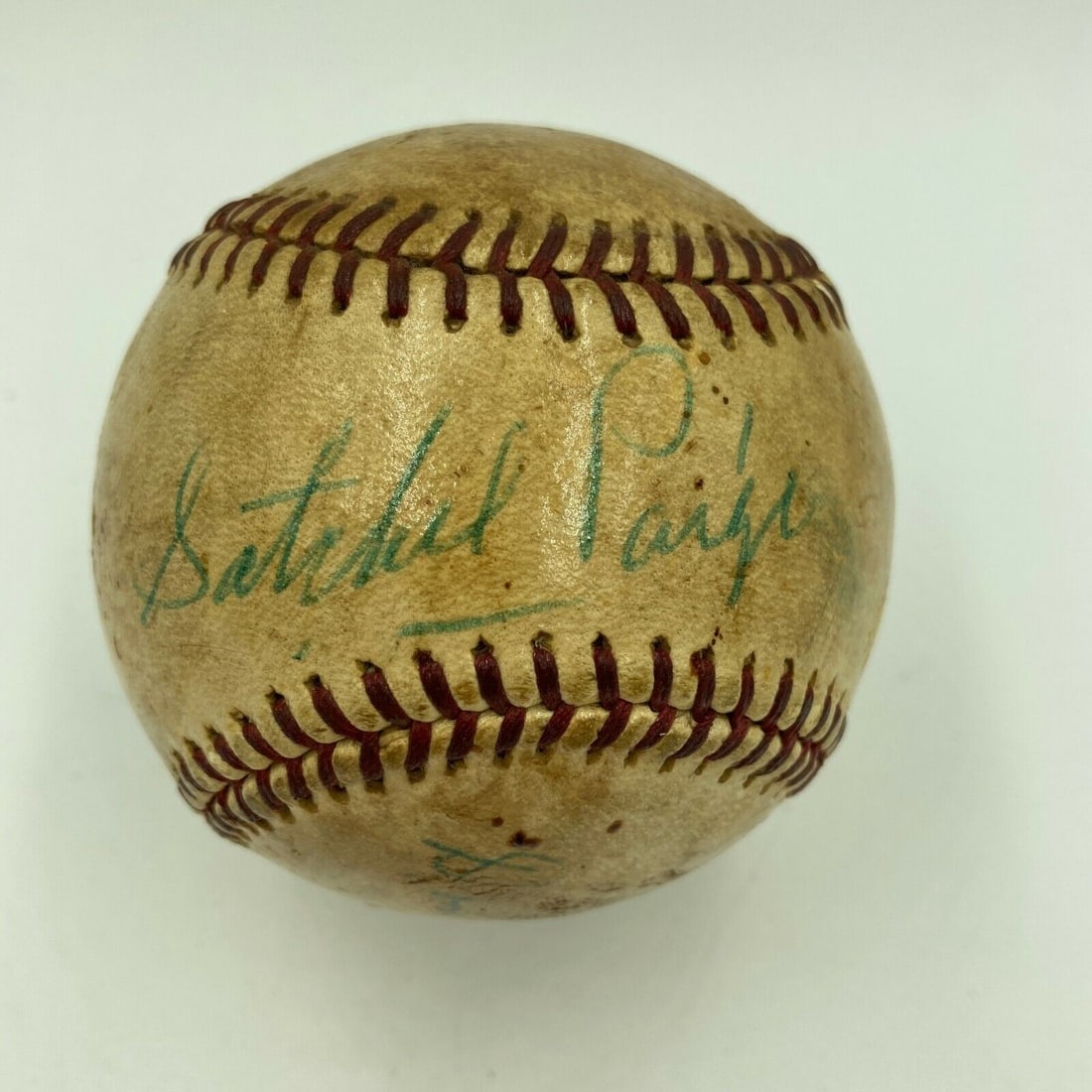 Satchel Paige 1940's Kansas City Monarchs Negro League Signed Baseball JSA COA: Satchel Paige 1940's Kansas City Monarchs Negro League Signed Baseball JSA COA Product: Ball Sport: Baseball-MLB Autograph Authentication: James Spence (JSA) Team: Kansas City Monarchs Player: Satchel