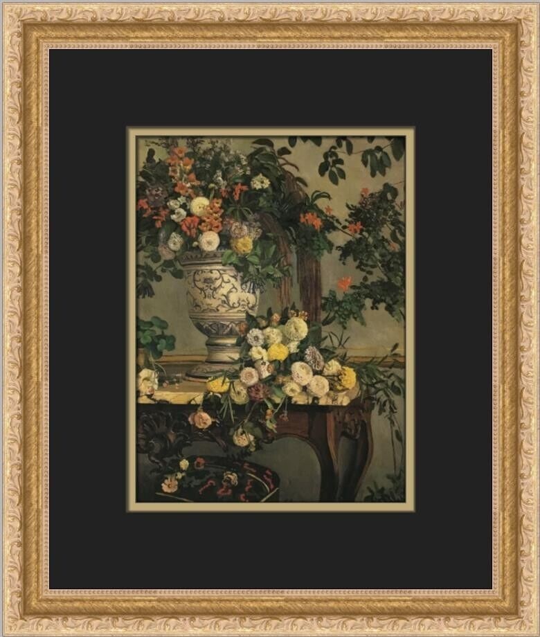 Frederic Bazille Flowers Custom Framed Print: Frederic Bazille Flowers Custom Framed Print Unit Of Sale: Single-Piece Work Artist: Frederic Bazille Size: Medium (up to 36in.) Item Length: 13 in Region Of Origin: United States Framing: Matted & Fr
