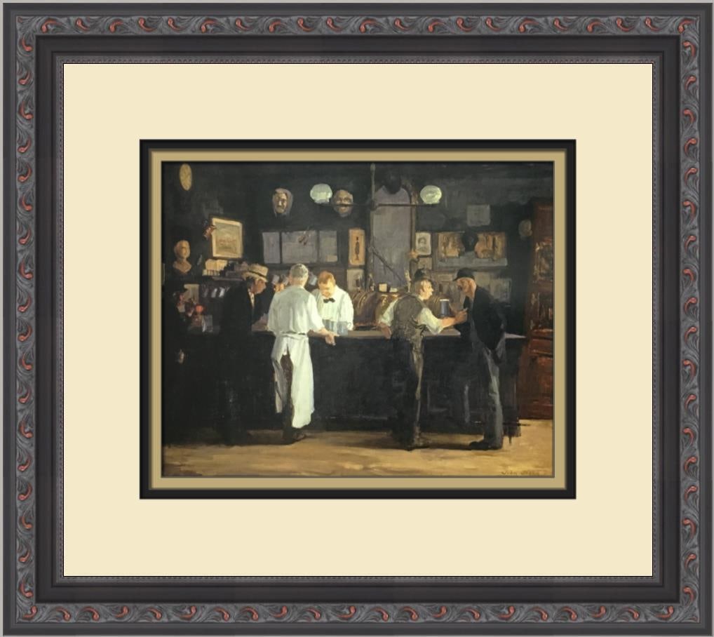 Alfred Maurer McSorley's Bar Custom Framed Print: Alfred Maurer McSorley's Bar Custom Framed Print Size: Medium Region Of Origin: United States Artist: Alfred Maurer Production Technique: Offset Lithograph Framing: Matted & Framed Style: Impressionis