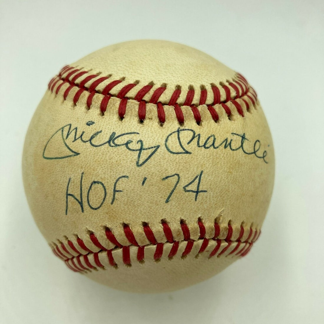Mickey Mantle Hall Of Fame 1974" Signed American League Baseball Beckett COA": Mickey Mantle Hall Of Fame 1974" Signed American League Baseball Beckett COA Modified Item: No Product: Ball Sport: Baseball-MLB Autograph Authentication: James Spence Authentication (JSA) Team: New Y