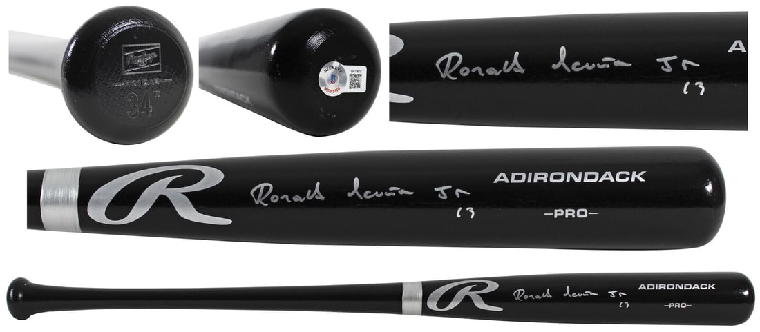 Braves Ronald Acuna Jr. Full Name Signed Black Rawlings Bat BAS Witnessed: Braves Ronald Acuna Jr. Full Name Signed Black Rawlings Bat BAS Witnessed Sport: Baseball Product: Bat Original/Reprint: Original Player: Ronald Acuna Jr. Team: Atlanta Braves Autograph Authentication