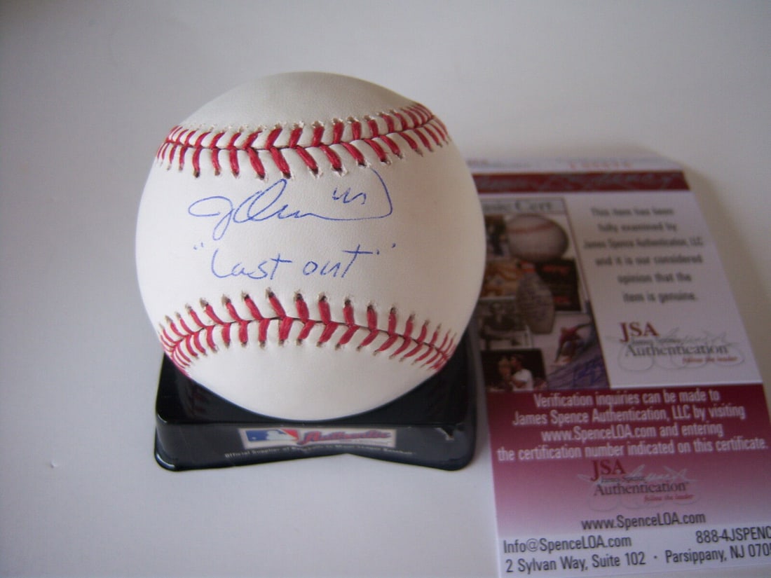 JESSE OROSCO 1986 NEW YORK METS LAST OUT JSA/COA SIGNED MLB BASEBALL: JESSE OROSCO 1986 NEW YORK METS LAST OUT JSA/COA SIGNED MLB BASEBALL Sport: Baseball-MLB Product: Ball Original/Reprint: Original Pre-Owned While the lot images are representative of the item, the siz