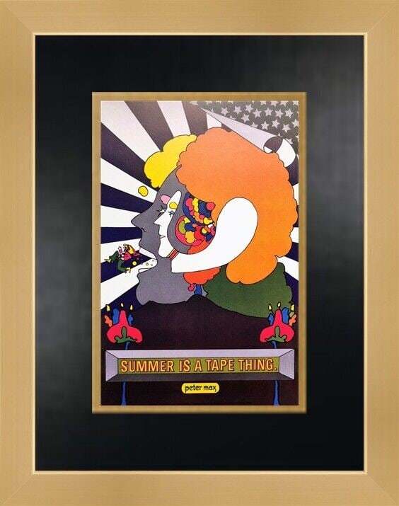 Peter Max - Summer is a Tape Thing Newly Custom Framed Print: Peter Max - Summer is a Tape Thing Newly Custom Framed Print Seller Notes: Mint Condition - Beautiful Museum Quality Custom Framed" Features: Framed Matted Region Of Origin: usa Item Width: 12 in Titl