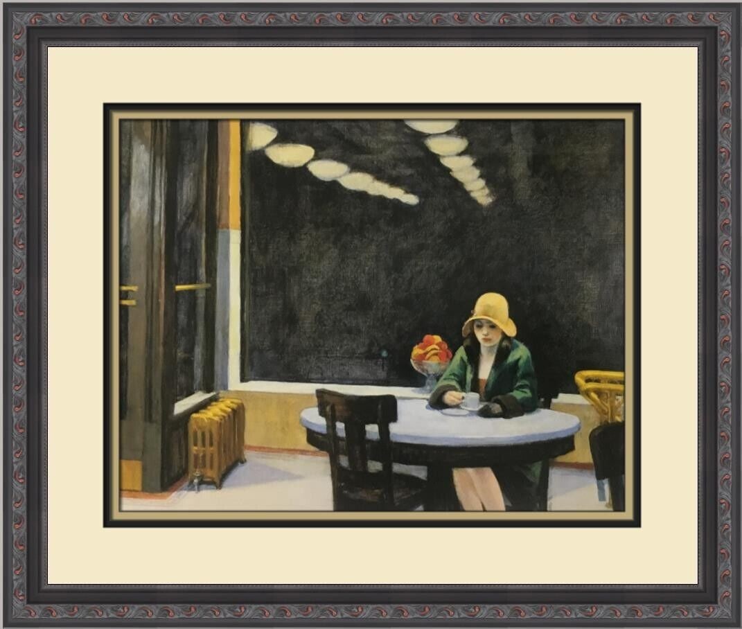 Edward Hopper Automat Custom Framed Print: Edward Hopper Automat Custom Framed Print Unit Of Sale: Single Piece Artist: Edward Hopper Size: Medium Custom Bundle: No Item Length: 20 in Region Of Origin: United States Framing: Matted & Framed Pe