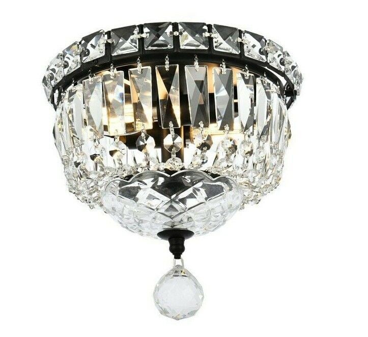 BLACK DINING ROOM BEDROOM HALLWAY CLEAR CRYSTAL FLUSH MOUNT LIGHTING 2 LIGHT 8": BLACK DINING ROOM BEDROOM HALLWAY CLEAR CRYSTAL FLUSH MOUNT LIGHTING 2 LIGHT 8" Light Color: Clear Clear White Warm White White Power Source: Hardwired Custom Bundle: No Ceiling: Lighting Item Length: